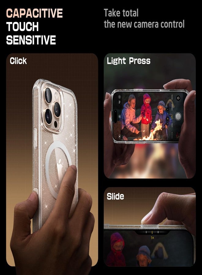 SUPCASE for iPhone 16 Pro Max Case with Camera Control Capture Button (Unicorn Beetle Mag), [Compatible with MagSafe] [Military-Grade Protection] Slim Clear Magnetic Phone Case (Glitter) - Image 2